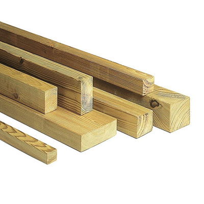 Bois pin traité raboté - classe 3 - Ep. 70 x l. 145mm x L.2.50m