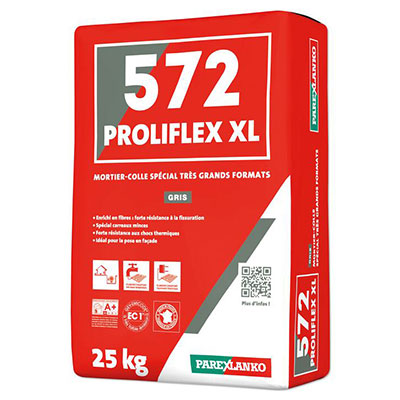 PAREX LANKO - Mortier-colle fibé monocomposant Proliflex xl - gris - 25kg
