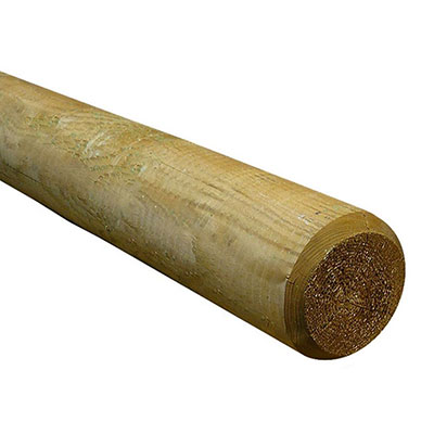 Poteau rond pin traité - classe 4 - ø 16mm x L. 3m