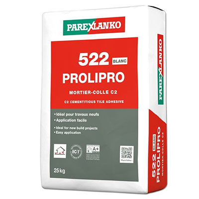 PAREXLANKO - Mortier-colle C2 522 PROLIPRO - blanc - sac de 25kg