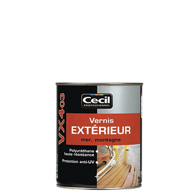 CECIL - Vernis brillant bois extérieur VX403 spécial mer et montagne - 2.5L