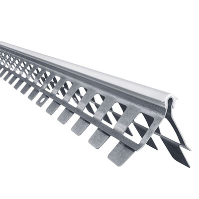 Cornière d'angle perforée galva avec jonc PVC Long. 3m