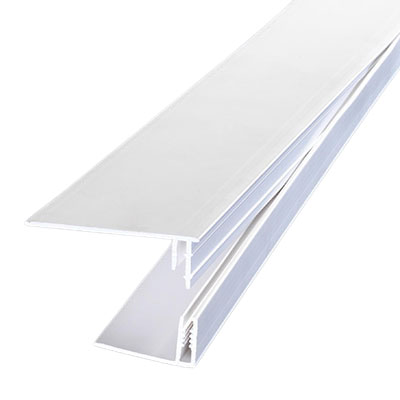 CABEX - Profilé U de départ clipsable pour lambris PVC - blanc - Long. 6m