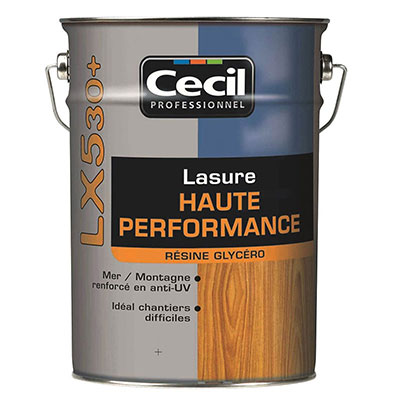 CECIL - Lasure haute performance LX530+ bois - chêne clair - 10L
