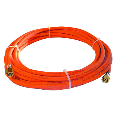 EXPRESS - Tuyau caoutchouc NF + raccords - orange - ø 6.3mm x L. 10m
