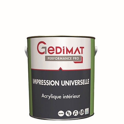 Impression universelle premium acrylique - blanc - 2.5L - GEDIMAT PERFORMANCE PRO