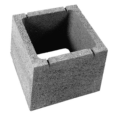 Bloc pour poteau béton l. 30 x L. 30 x H. 20cm - vendu à l'unité