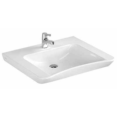 Lavabo CONFORMA NF spécial PMR - blanc - L. 65 x P. 56 x H. 16cm