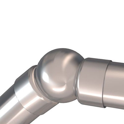 Jonction articulée Rondo R9 pour garde-corps inox