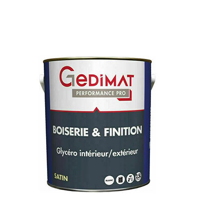 Peinture boiserie et finition premium glycéro - blanc satin - 2.5L - GEDIMAT PERFORMANCE PRO