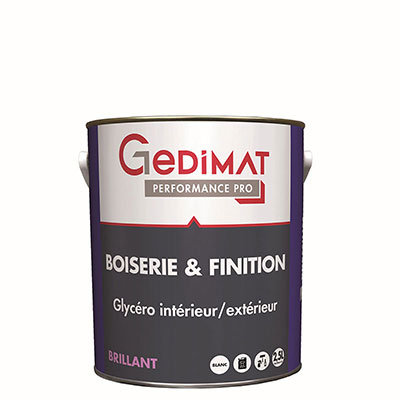 Peinture boiserie et finition premium glycéro - blanc brillant - 2.5L - GEDIMAT PERFORMANCE PRO
