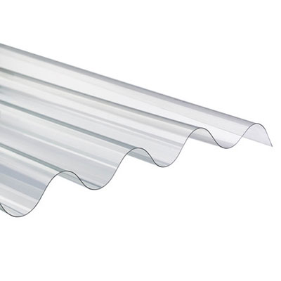Tôle polycarbonate petites ondes - transparent - ép.0,8 mm- l. 90cm x L. 2.50m