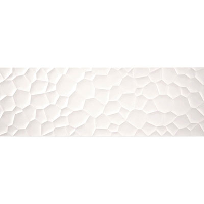 Faïence RELIEF  33.3 x 100 cm mate - décor scales blanc - boîte de 1.33m²