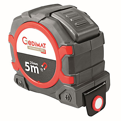 Mesure à embout magnétique l. 25mm x L. 5m - GEDIMAT PERFORMANCE PRO