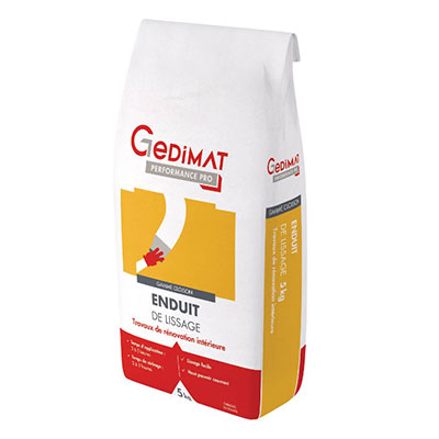 Enduit de lissage - sac de 5kg - GEDIMAT PERFORMANCE PRO