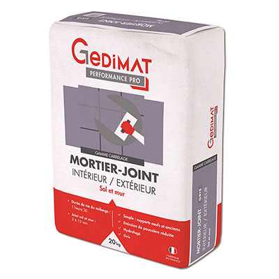 Mortier de jointoiement pour carrelage - gris - sac de 20kg - GEDIMAT PERFORMANCE PRO