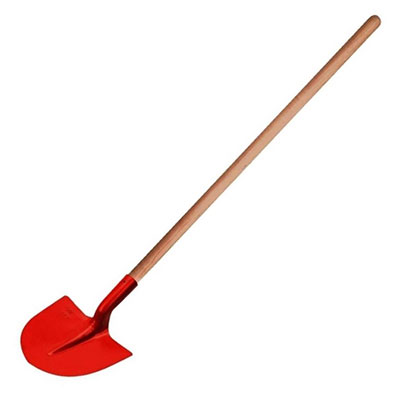 Pelle ronde bout pointu acier l. 27 x L. 27cm + manche bois - GEDIMAT PERFORMANCE PRO