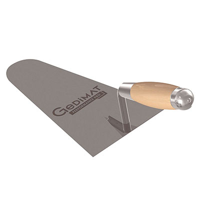 Truelle italienne ronde acier manche bois Long. 20cm soie ø 10mm - GEDIMAT PERFORMANCE PRO