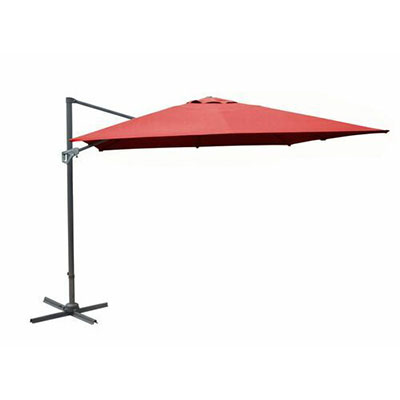 Parasol alu déporté carré NH - rouge - 3x3m