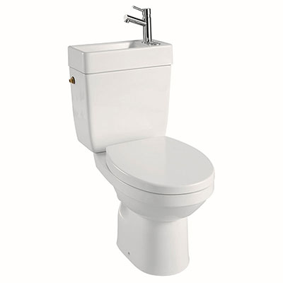 Pack wc OPALE DUO double chasse + lave-mains + abattant - blanc