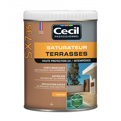 CECIL - Saturateur terrasses bois SX735 - naturel - 1L
