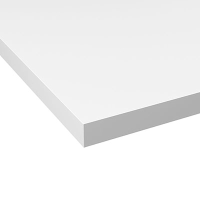 Plan de travail stratifié - blanc artic - Ep. 39mm x l. 65 x L. 305cm