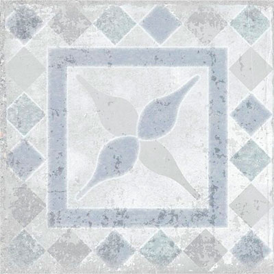 Carrelage intérieur BOULEVARD décor 20 x 20 cm - grès cérame émaillé - Décor B grey - boîte de 0,56 m²