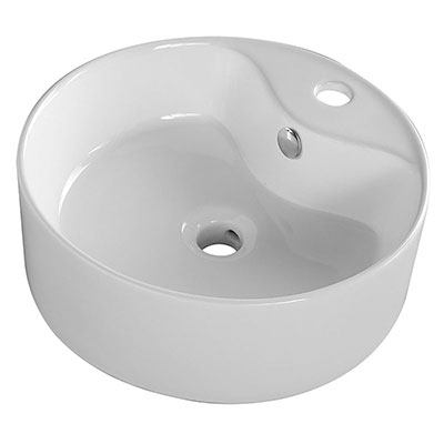 Vasque CURVE à poser - blanc - ø 41 x H. 14.5cm