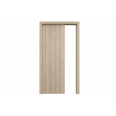 Porte coulissante alvéolaire BRAGA - gris perle - Ep. 3 x l. 83 x L. 204 cm