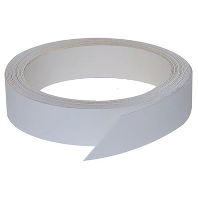 Bande de chant pré-encollé PVC - blanc - l. 23mm x L. 100m