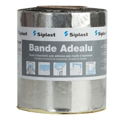 SIPLAST - Bande adhésive ADEALU - alu - larg. 15cm - rouleau de 10m