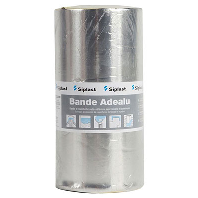 SIPLAST - Bande adhésive ADEALU - alu - larg. 30cm - rouleau de 10m