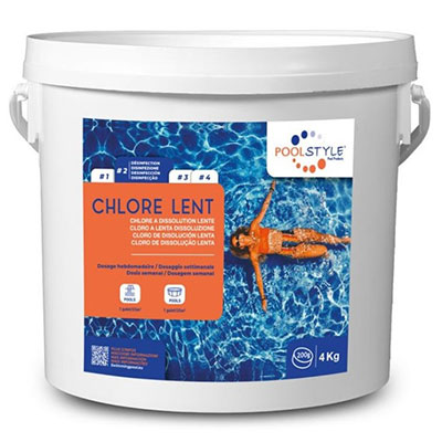 Chlore POOLSTYLE Chlore Lent pour piscine - 4kg