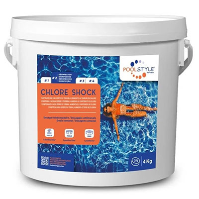 Chlore POOLSTYLE Chlore Shock pour piscine - 4kg