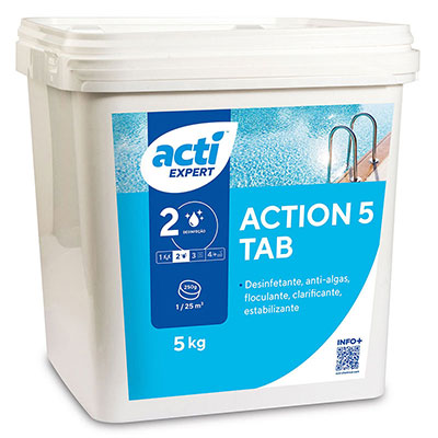 Traitement ACTI ACTION 5 TAB pour piscine - 5kg