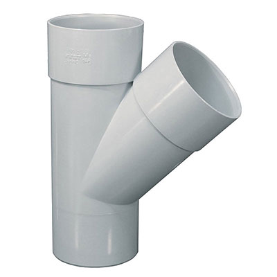 FIRST - Culotte PVC NF-Me - gris - mâle/femelle 45° ø 80mm
