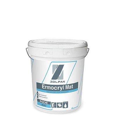 ZOLPAN - Peinture ERMOCRYL Mat 90 - blanc - 6kg