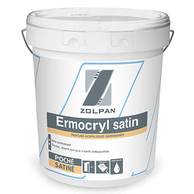 ZOLPAN - Peinture ERMOCRYL Satin - blanc - 18kg