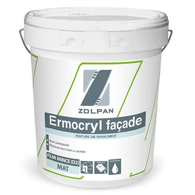ZOLPAN - Peinture de ravalement ERMOCRYL Façade - blanc mat - 20kg