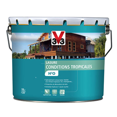 V33 - Lasure tropicale H2O - acajou - 10L