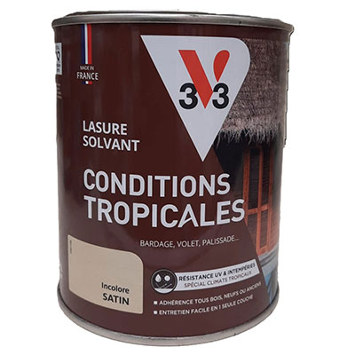 V33 - Lasure tropicale solvante - incolore - 750ml