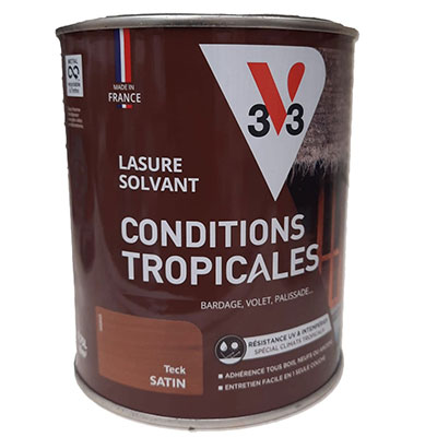 V33 - Lasure tropicale solvante - teck - 750ml