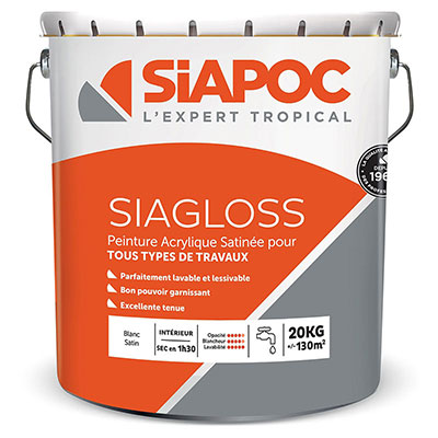 SIAPOC - Peinture SIAGLOSS - blanc satin - 20kg