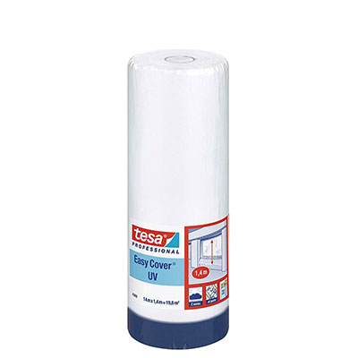 TESA® - Masquage 2 en 1 EASY COVER 4369 UV - film + adhésif - H. 140cm x L. 14m