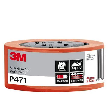 TESA® - Ruban adhésif PVC Tape P471- orange - l. 48mm x L. 33m