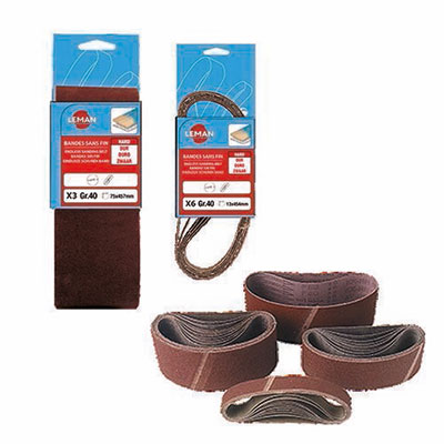 LEMAN - Bandes abrasives sans fin - l. 100 x L. 610 mm grain 80