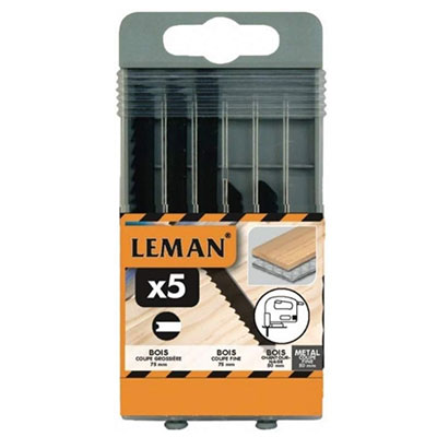 LEMAN - Coffret de 5 lames de scie sauteuse