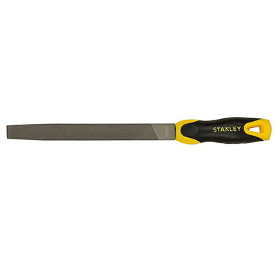 STANLEY - Lime demi-ronde seconde coupe Long. 20cm + manche bi-matière