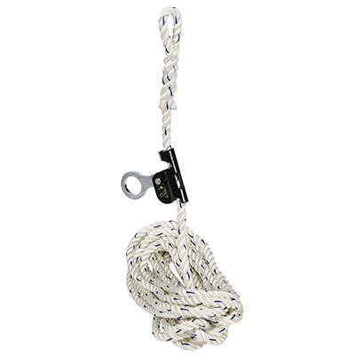 DELTA PLUS - Antichute coulissant FENNEC + corde ø 12mm x L. 10m