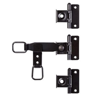Accessoires pour espagnolette plate acier noir
